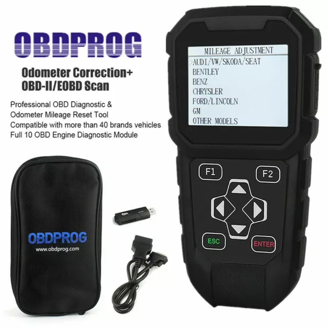 OBD2 Auto Mileage Odometer Correction Adjustment Diagnostic Tool OBDPROG MT401