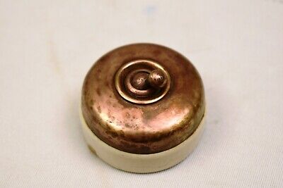 Antique Electrical Switches Ceramic & Brass Vitreous Germany Light Art Deco "02 2