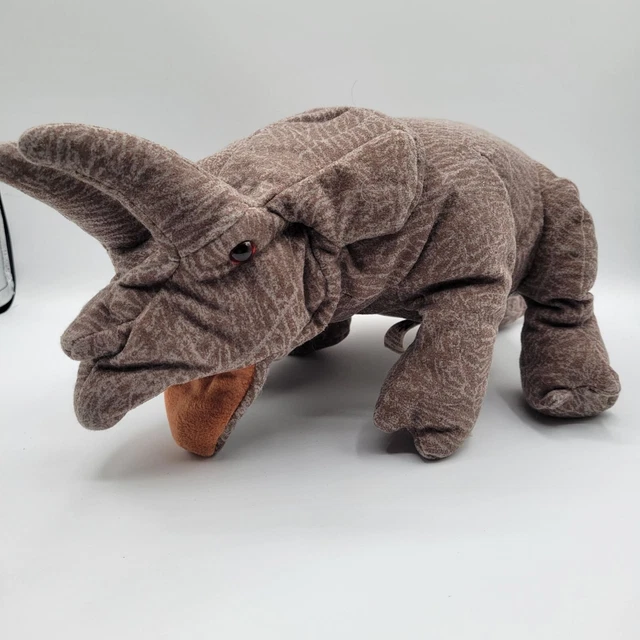 FOLKMANIS TIGER FURRY Folk Hand Puppet Triceratops Dinosaur Prehistoric