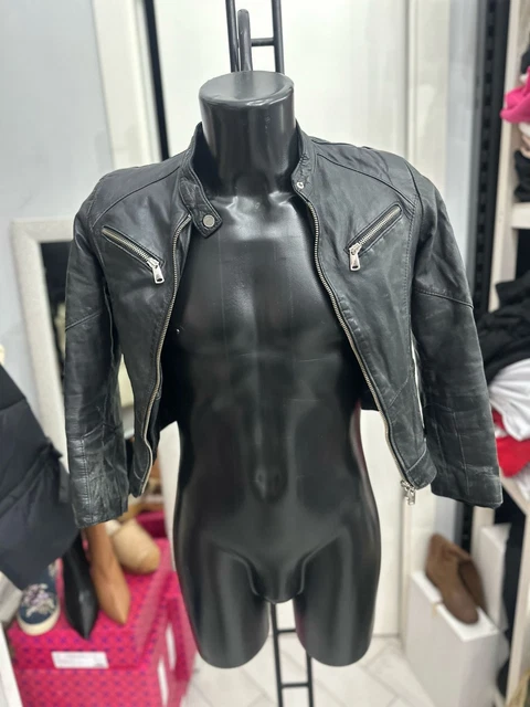 Veste En Cuir Vintage Pour Femme Marron Taille L - Occasion Très Bon état, Modèle PGS452PI