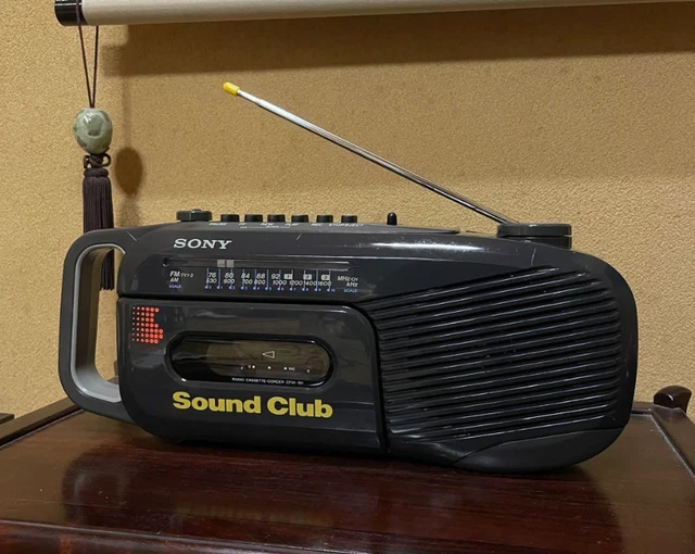 sony sound club サウンドクラブ　CFM-101 SONY CFM-101 RADIO CASSETTE-CORDER Sound Club FM AM Black