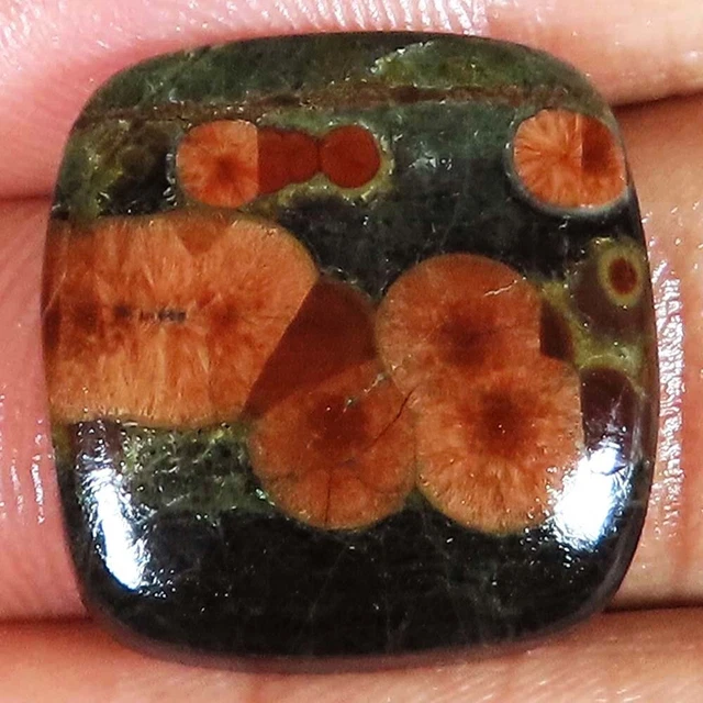 (21x22x05 MM) 22.85 Cts. Natürlich Erdnuss Obsidian Kissen Form Lose Edelstein