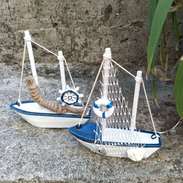 Decorazione Nautica Per Parete - 15 Pezzi Stile Marino Con Stelle Marine, Barche, Ancore E Fari In Resina, Per Casa O Regalo - Foto 3