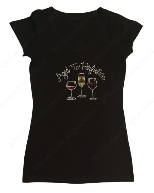 Women's Rhinestone T-Shirt " Aged to Perfection " in S, M, L, XL, 2X, 3X, Wine