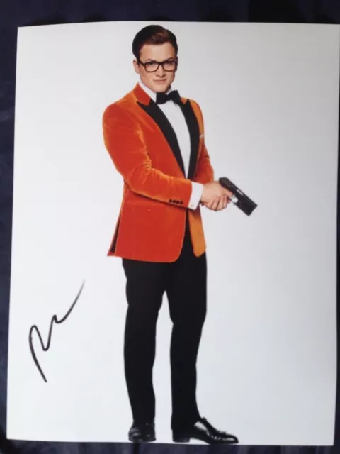 Taron Egerton Autograph KINGSMAN Signed 14x11 Photo AFTAL