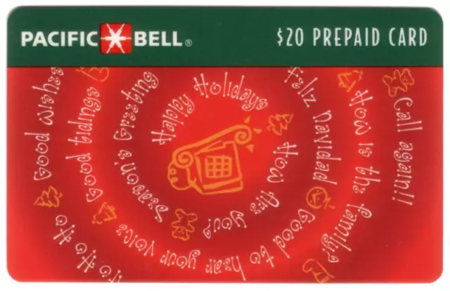 $20. Holiday Greetings Spiral (1994 Christmas: HT-20) Phone Card