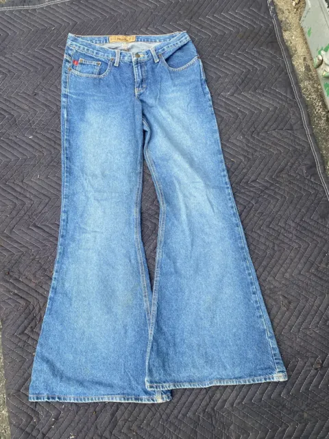 Vintage  Mudd Bell Bottom Jeans Womens Size ? Flare Leg Blue Denim Pants