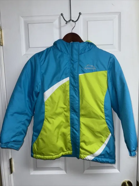 Mountain Xpedition girls size M (7-8) Blue and green jacket coat.