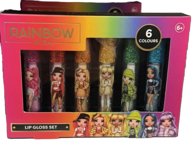 Rainbow High Girls Lip Gloss 6pk Birthday Gift set