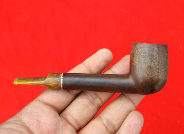 1940 Vintage F Marquée en Bois Corne Tabac Pipe Tobacciana de Collection W585