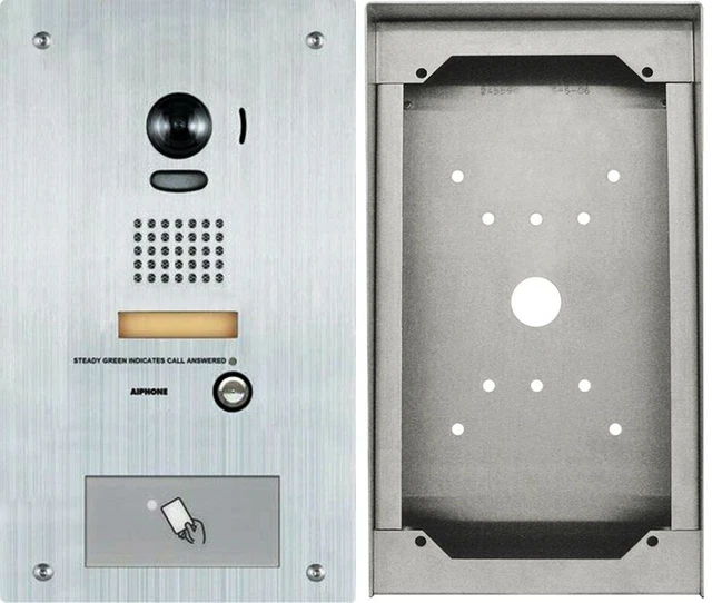 New AIPHONE IS-DVF-HID Video Door Station & Aiphone SBX-ISDVFP Mount Box