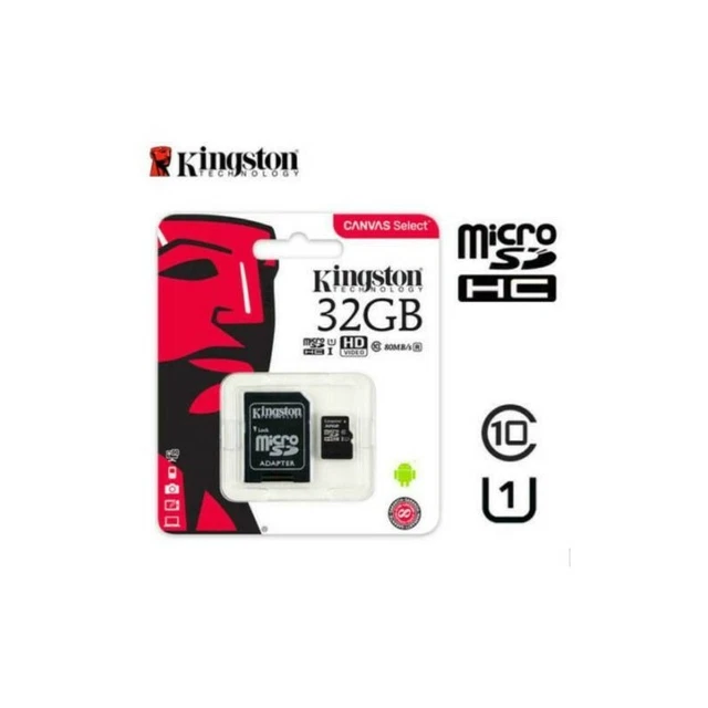 Kingston 64GB, 128GB, 256GB, 512GB Micro SD Card – Class 10 UHS-I With Adapter