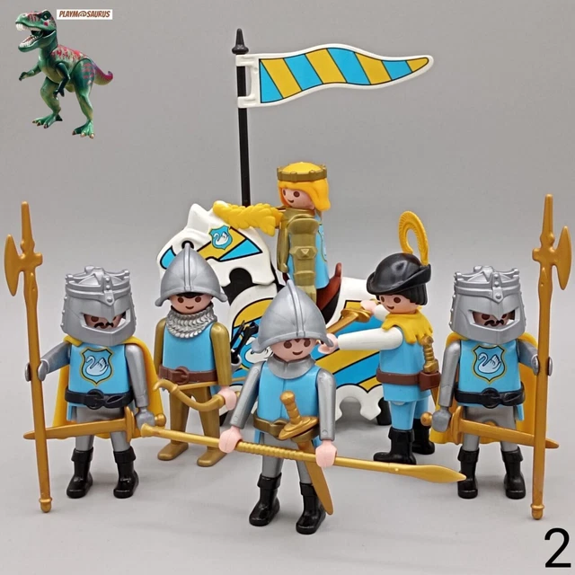 Pièce PLAYMOBIL Chevalier Médiéval Avec Lance Drapeau - Licorne, Figurine Médiévale, Occasion, Pièce Détachée