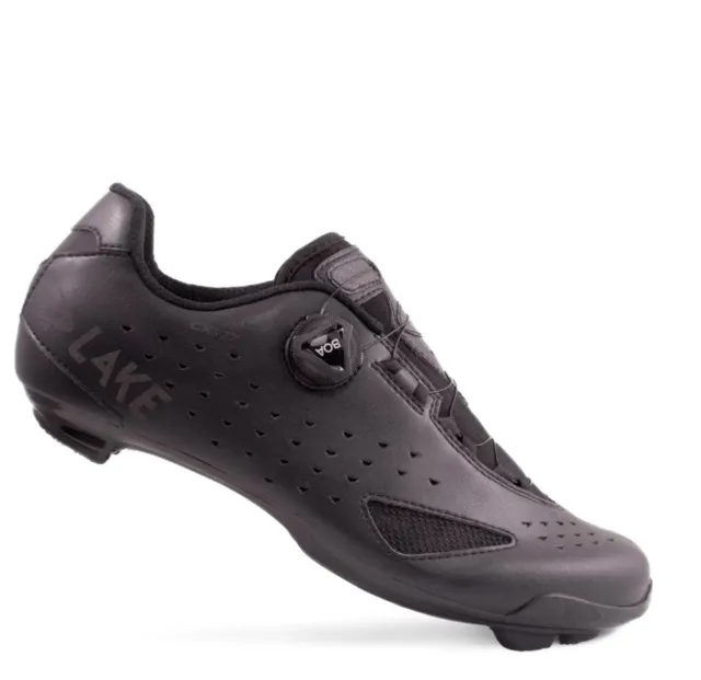 Lake CX177 Road Cycling Shoes | EU 45 UK 11, Normal Width | Black | RRP £150.
