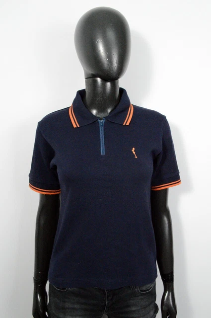 Polo Donna Combo Taglia M Maglia Cotone Blu T-shirt Maglietta Shirt Top Usato