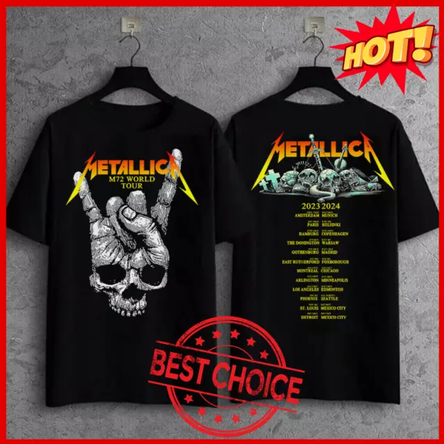 SALE!! METALLICA BAND Metal Tour 2023 2024 M72 Tour Music Event TShirt