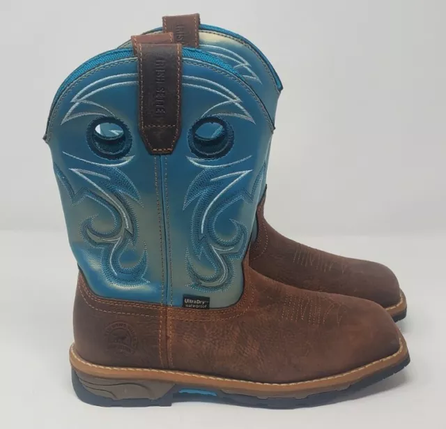 Red Wing Irish Setter Marshall WATERPROOF STEEL TOE Cowboy Work Boot Womens 8.5B