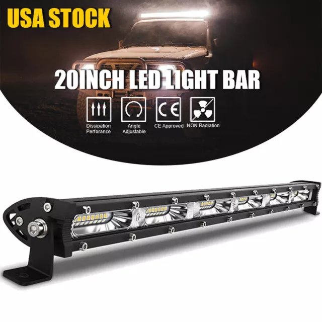 20 inch LED Work Light Bar Combo Spot Flood Driving Off Road Truck SUV Boat ATV