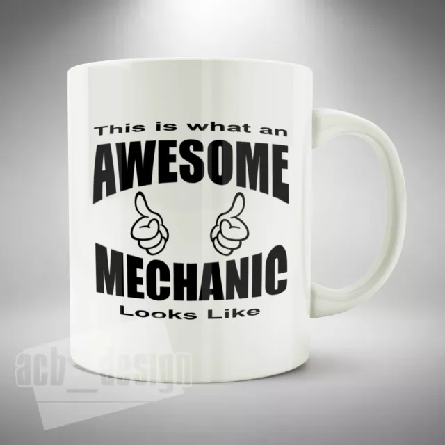 Awesome Mechanic Mug Cup Coffee Tea Funny Lorry Car Scania V8 Technician Garage