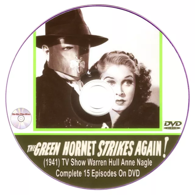 The Green Hornet Strikes Again (1941) TV Show Warren Hull All 15 Episodes On DVD