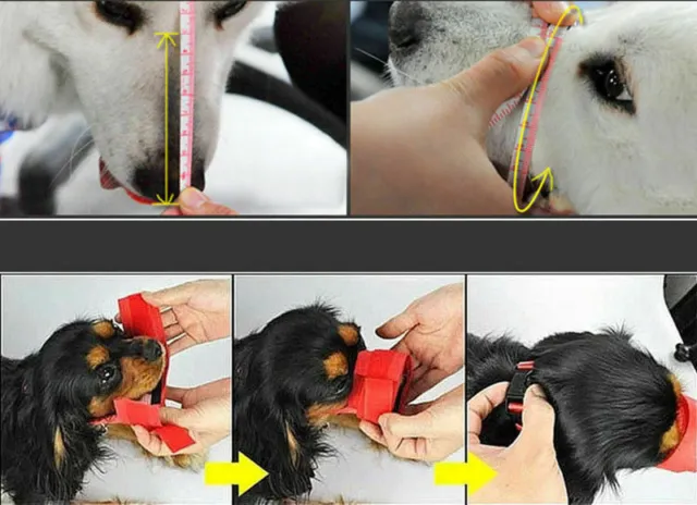 Adjustable Pet Dog Mask Mouth Muzzle Fabric Nylon Grooming Stop Bark Bite Chew 10