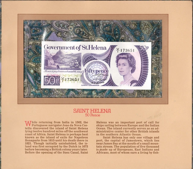 Most Treasured Banknotes St. Helena 1979 50 Pence P-5 UNC V/1 173651