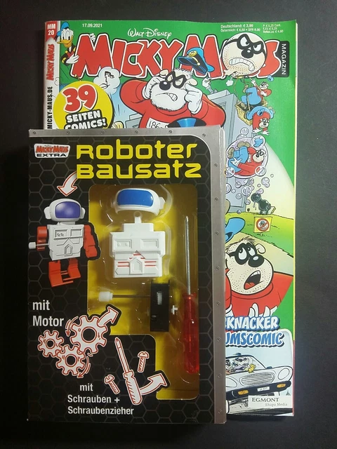 Micky Maus Comic Heft MM 20 Nr.20 17.09.2021 Extra Beilage Roboter Bausatz