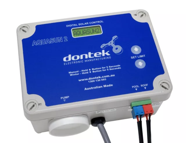 Pool Solar Heating Pump Digital Controller Dontek Aquasun 2 Aust Express Post