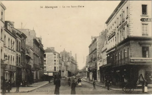 CPA ALENCON-La rue Saint Blais (29994)