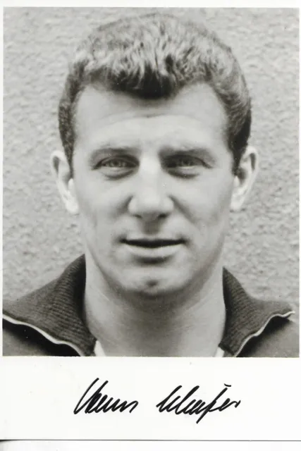 1 Ak Hans Schäfer,DFB+1.FC Köln,Spielerkarte WM 1954, original signiert,