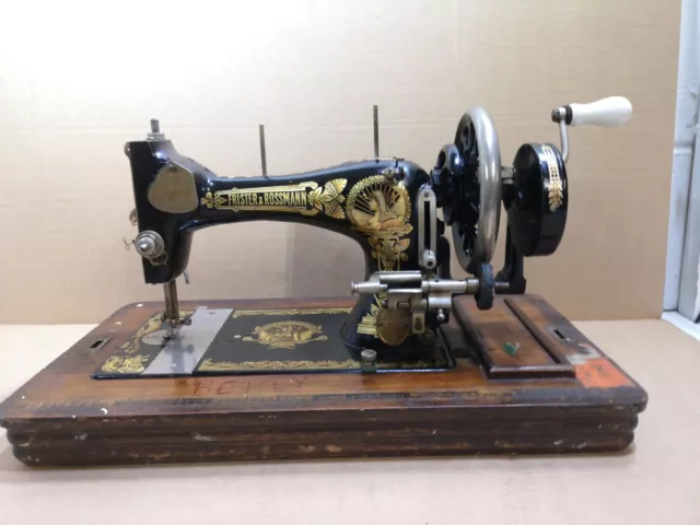 Frister Rossmann Hand Crank Sewing Machine Vintage Antique 1962