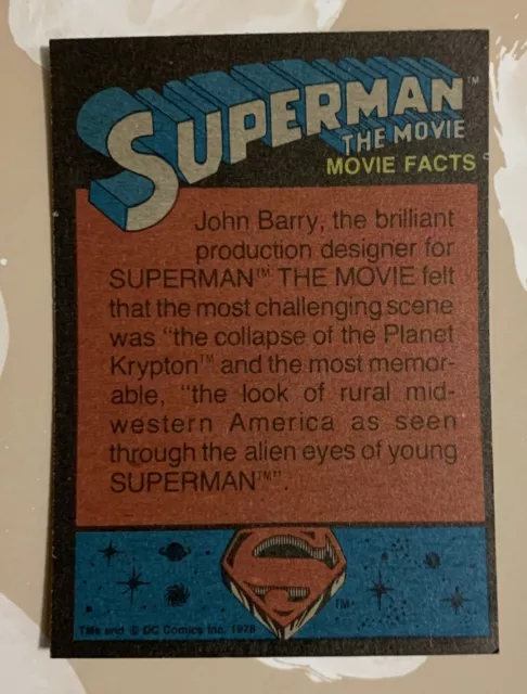 Lot Of 6-1978 Topps Superman the Movie Trading Cards EXCELLENT CONDITION! 3