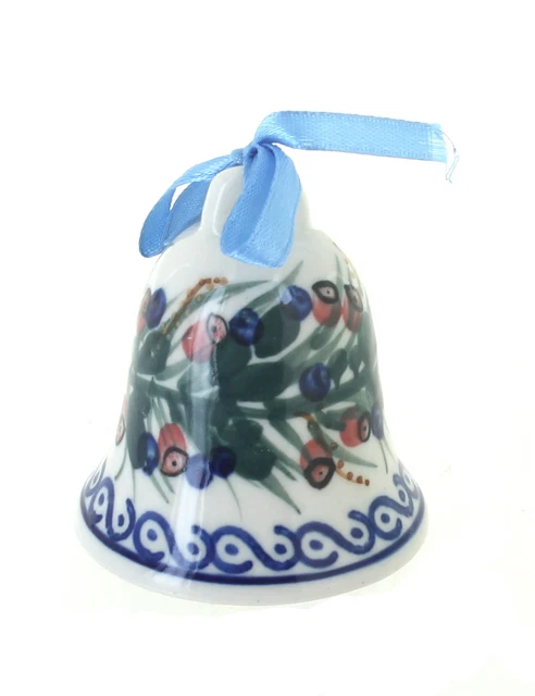 Blue Rose Polish Pottery Berry Bell
