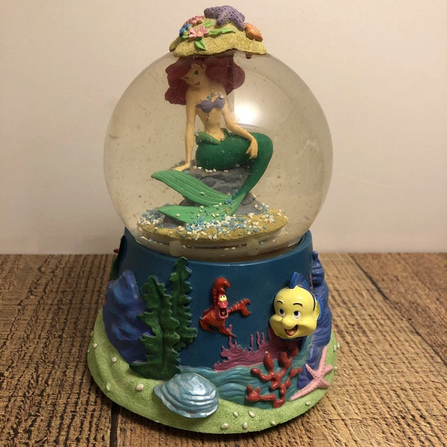 RARE DISNEY SNOW Globe The Little Mermaid Ariel Under The Sea LARGE Rare disney snow globe the little mermaid ariel under the sea large