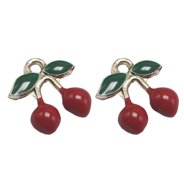 10 Stück Legierung Kirsche Anhänger Charms DIY Schmuck Herstellung Zubehör für