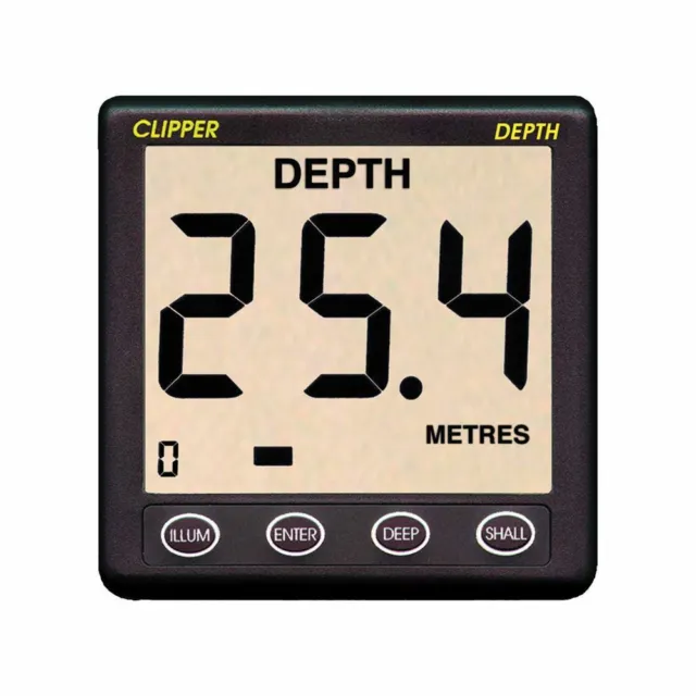 NASA Marine Clipper Depth Sounder Repeater Display & Cover 5M Cable CLIP-DEPREP