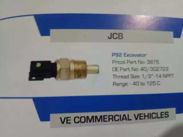 Jcb  Switch Water Temperature Sensor (Part No. 40/302723) 2