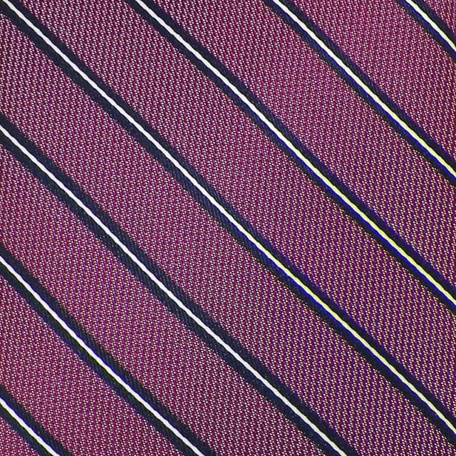 MICHAEL KORS Men's Berry Navy White STRIPED Woven Silk Tie USA NWT