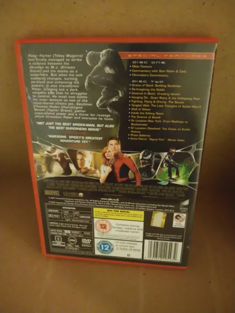 SPIDERMAN 3 (2 Disc Special Edition) DVD (Certificate 12) $1.70 ...