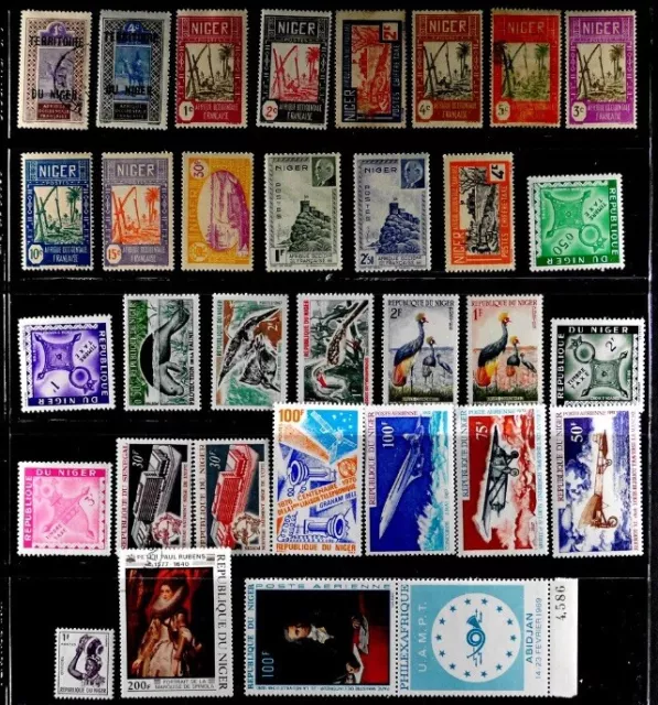 NIGER, FRANCE: CLASSIC ERA - 1970'S STAMPS WITH SETS & MINT NEVER HINGED postfr.