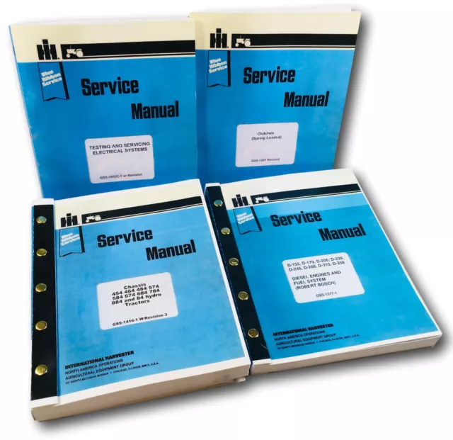 International 454 464 484 574 584 Diesel Tractor Service Manual Repair Shop Oem
