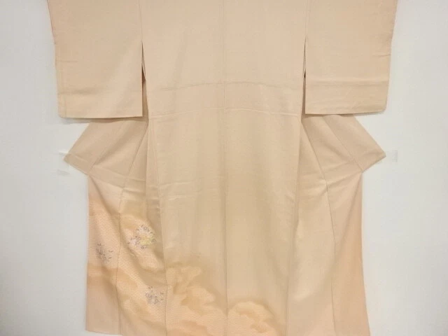 41784# Japanese Kimono / Antique Kimono / Embroidery / Floral Plants