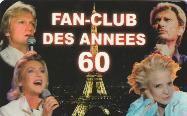 Carte Fan club des années 60