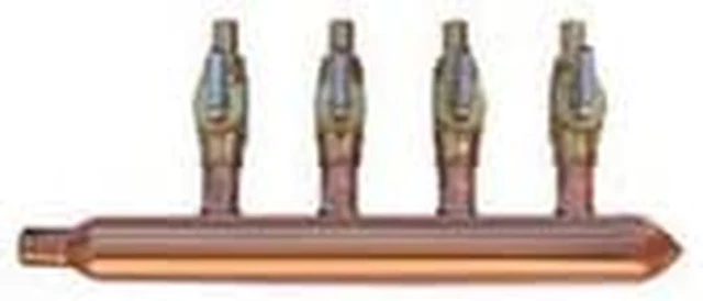 672XV0490, 1/2" PEX Manifold W/Valves, 3/4" PEX In, Clsd