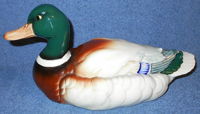 Andrea By Sadek Japan - Large 12" Porcelain Ceramic Drake Mallard Duck Figurine