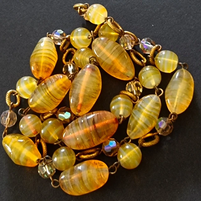 Collier vintage en perles de Morano | Kaufen auf