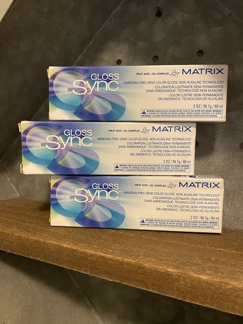 Matrix Gloss Sync Demi Permanent Hair Color 2 Oz Choose Color! Ammonia Free