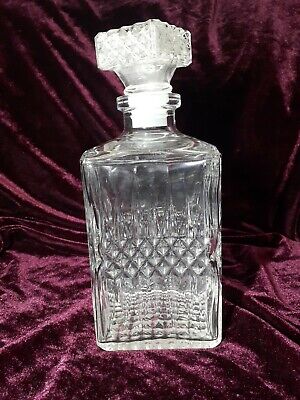 Vintage Whiskey Decanter Glass Liquor Bottle Wine Stopper Scotch Bar France