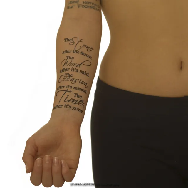 5 x The Stone,The Word,The Occasion,The Time - Temporary Haut Tattoo (5)