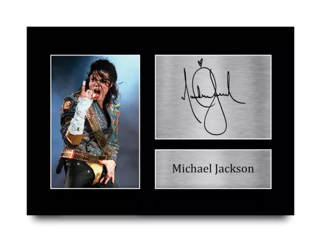 Michael Jackson Signed Pre Printed Autograph A4 Photo Gift MJ King of Pop Fan